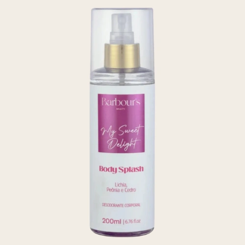 Body Splash Delight Barbour's Beauty Cedro Peônia Líchia 200ml My Sweet Delight